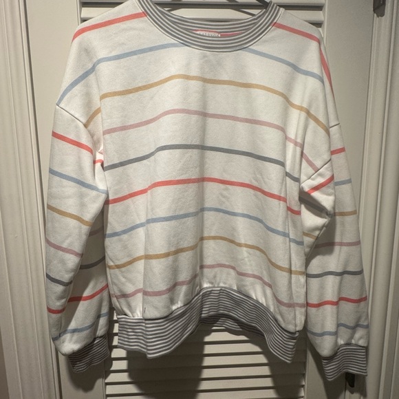 P.J. Salvage Sweaters - P.J. Salvage Striped Crew Neck Sweater